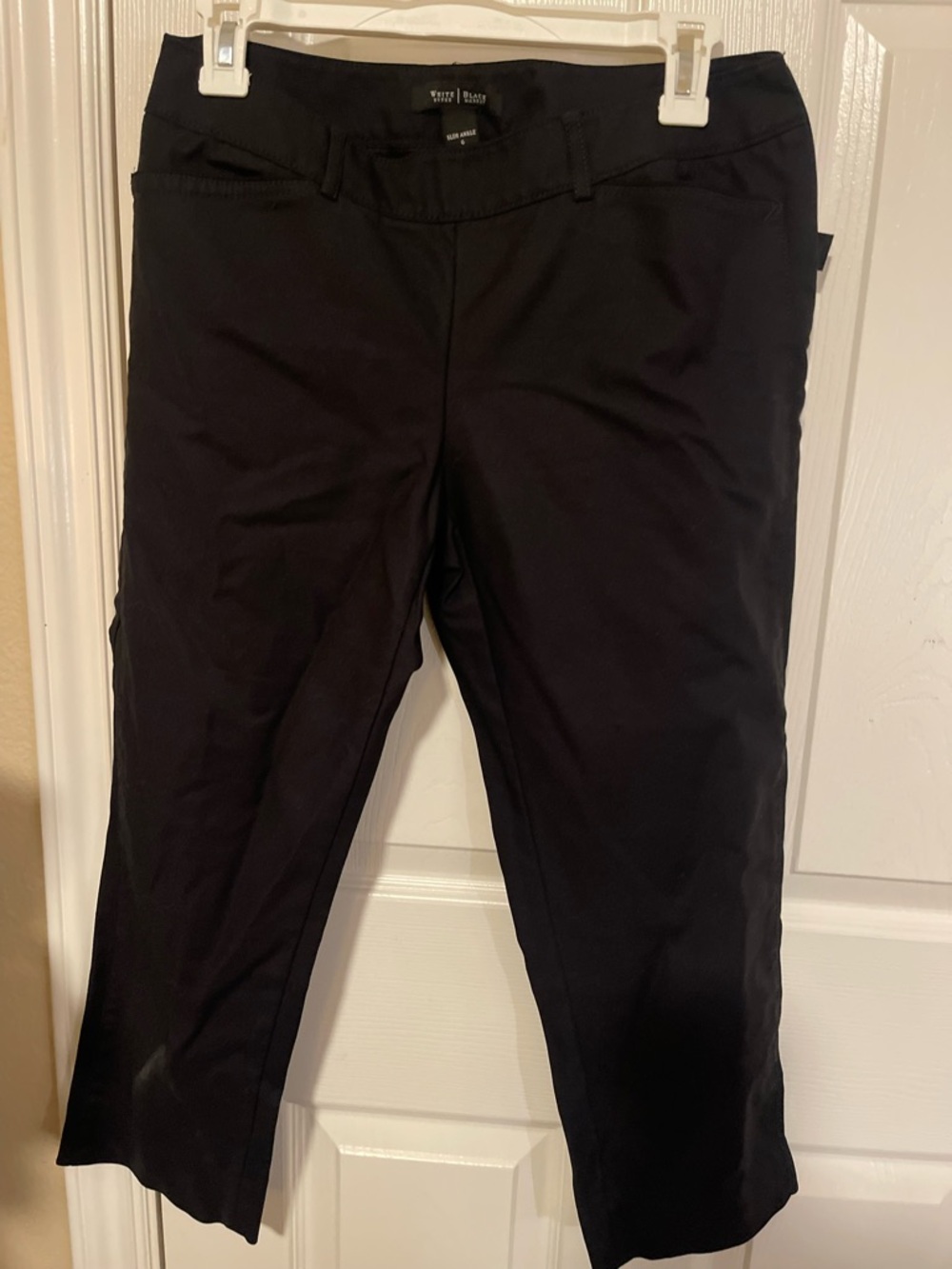 White House Black Market Black Cropped Stretch Dress Pants